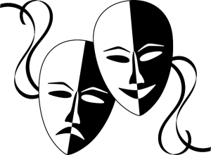 Komisk och tragisk teatermask